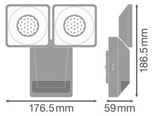 Ledvance - LED Екстериорен аплик със сензор SPOT 2xLED/8W/230V IP55