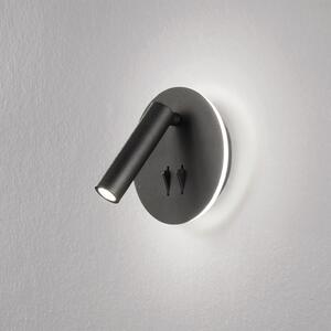 SELLA LED Аплик 6+3W 3000К Ф130мм Черен
