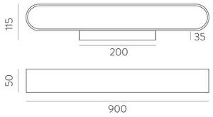 ACB Стенна лампа Gala 16/3189-90 LED43W 3000K злато