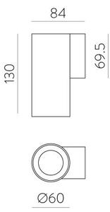 ACB Стенна лампа Pipe 3986-1Х12W 3000K бяла