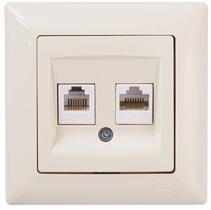 VISAGE КОНТАКТ RJ45+RJ11 КРЕМ