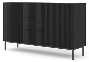 Комод Ravenna B 150 2D3S фрезован фолиран MDF, черно