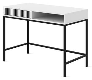 Тоалетка Ravenna F 1S боядисан фрезован MDF, бял мат/черно