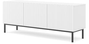 ТВ шкаф Ravenna B 150 3D фрезован фолиран MDF, бял мат/черно