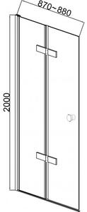 Стъклен параван 114TR/90, 90*200, NANO