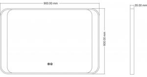 BLACK KING ОГЛЕДАЛО LED 900X600 1822
