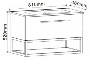 PVC ШКАФ ЗА БАНЯ СИМОН 80*45*50+УМИВ.ICC 8066B