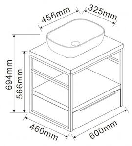 PVC ШКАФ ЗА БАНЯ КАЛИТЕА 6056-020 БЕЗ УМИВАЛНИК
