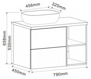 PVC ШКАФ ЗА БАНЯ LIVORNO 80X46X53 БЕЗ УМИВАЛНИК
