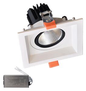 КВАДРАТНА ПОДВИЖНА LED ЛУНА 30W 230V 3000K БЯЛА+AB