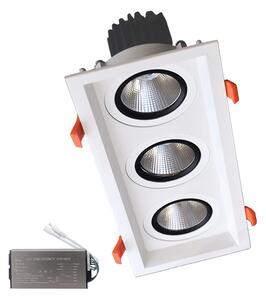 ТРОЙНА ПОДВИЖНА LED ЛУНА 3X15W 230V 3000K БЯЛА+AB