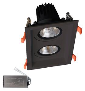 ДВОЙНА ПОДВИЖНА LED ЛУНА 2X15W 230V 3000K ЧЕРНА+AB