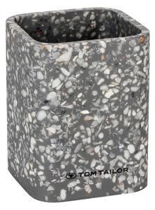 Сива чаша за четки за зъби от полиресин Tom Tailor T-Terrazzo – Wenko
