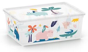 Бяла пластмасова детска кутия за съхранение 37x26x15 cm C Box Style – KIS