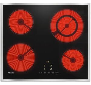 Стъклокерамичен плот за вграждане Miele KM 6520 FR, 6700W, сензорно управление, защита срещу прегряване, следене за грешка, функция Stop & Go, черен