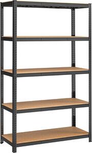 Рафт Songmics, 5 рафта, 60 x 120 x 200 см, Черен, GLR060B01