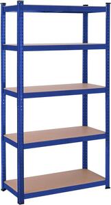 Рафт Songmics с 5 рафта, 40 x 90 x 180 см, синьо, GLR040Q01