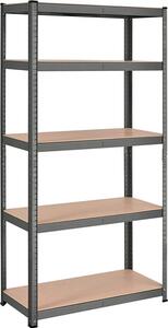Рафт Songmics, 5 рафта, 40 x 90 x 180 см, Черен, GLR040G01