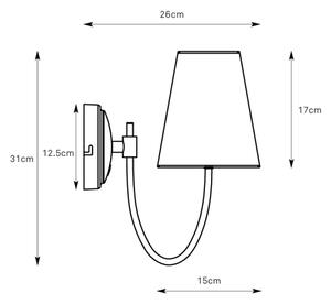 Markslöjd 108907 - Стенен аплик AMAR 1xE14/40W/230V лен/черен