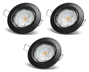 Aigostar - Комплект 3x LED вградени осветителни тела 1xGU10/4,5W/230V 3000K черни