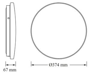 Osram - LED таванно осветително тяло за баня CEILING ROUND LED/24W/230V Ø 37 см IP44 бяло