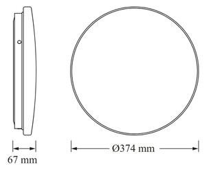 Osram - LED плафон за баня CEILING ROUND LED/24W/230V Ø 37 см IP44 бял
