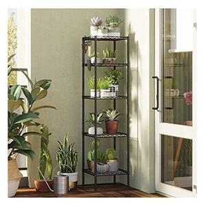 Рафт за съхранение, Songmics, 100 кг, LGR23BK, Черен, 30 x 30 x 123 см