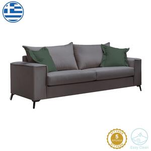 Диван Верона за 3 места антрацит - възглавници кипарис 225x93x100см