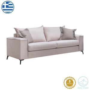 Диван Верона за 3 места крем - възглавници mocha 225x93x100см