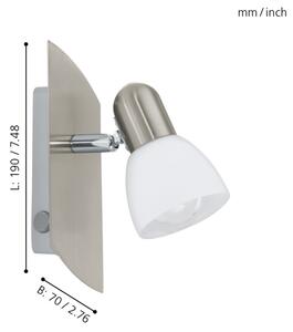 EGLO 90982 - Точково осветително тяло ENEA 1xE14/40W матов никел / сатен
