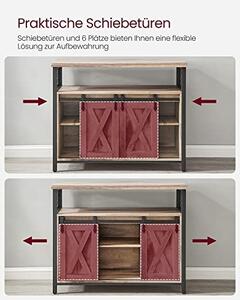 Рафт, Vasagle, Черен, 100x33x80 см