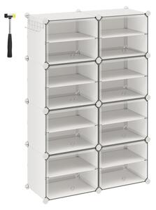 Рафт за обувки Songmics бял 82x32x122 см