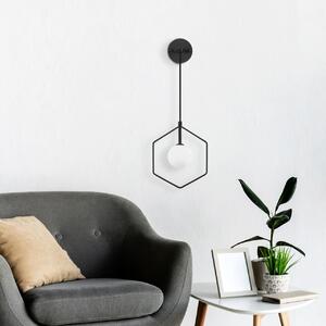 Стенна аплика Геометрия Черен 22x15x119 см