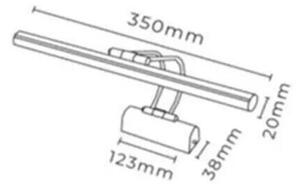 Стенна аплика Flut Crom 35x25x21 см