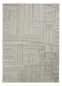 Сиво-бежов ръчно изработен вълнен килим 140x200 cm Elva – Flair Rugs