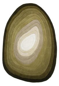 Зелен ръчно изработен вълнен килим 200x290 cm Puddle Ombre – Flair Rugs