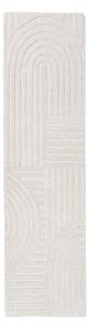 Ръчно изработена вълнена пътека в цвят слонова кост 60x230 cm Zen Garden – Flair Rugs