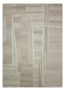 Сиво-бежов ръчно изработен вълнен килим 140x200 cm Lira – Flair Rugs