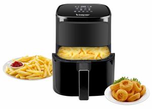 Фритюрник с горещ въздух Air Fryer Beper P101FRI051, 1400 W, 5l, 8 програми, 80-200C, Таймер, Черен