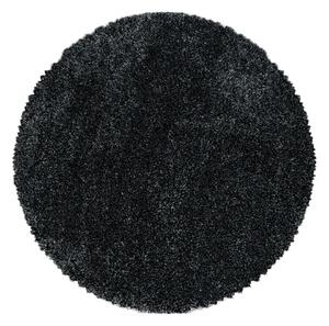 Антрацитен кръгъл килим ø 120 cm Fluffy – Ayyildiz Carpets
