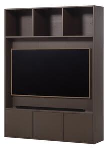 Тъмнокафяв TV комплект от масивен бор 160x215x40 cm Meggy – WOOOD