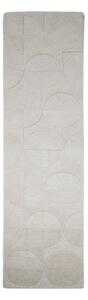 Ръчно изработена вълнена пътека в цвят слонова кост 60x230 cm Gigi – Flair Rugs