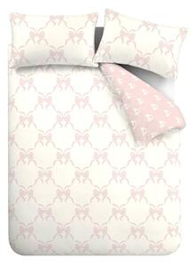 Розово единично спално бельо 135x200 cm Pretty Bows – Catherine Lansfield