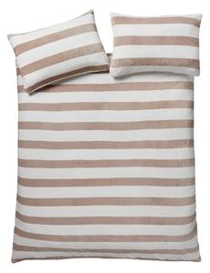 Единично спално бельо от шерпа в естествен цвят 135x200 cm Cosy Sherpa Stripe – Catherine Lansfield