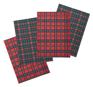 Памучни кърпи за съдове в комплект 4 бр. с коледни мотиви 70x50 cm Christmas Tartan Check – Catherine Lansfield