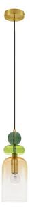 Стъклено висящо осветително тяло в златист цвят ø 11 cm Murano – Nova Luce