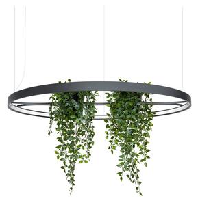 Черно алуминиево LED висящо осветително тяло ø 110 cm RIO – Thoro