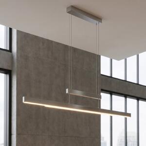 Trio Lighting LED висяща лампа Trajan, 2700-5000K, никел матов, Затъмняване, Сив, Дневна/трапезария, Метал, Модерен