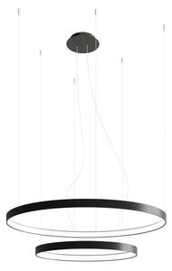 Черно алуминиево LED висящо осветително тяло ø 78 cm RIO – Thoro