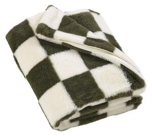 Бяло/зелено одеяло 130x170 cm Cosy Soft Checkerboard – Catherine Lansfield